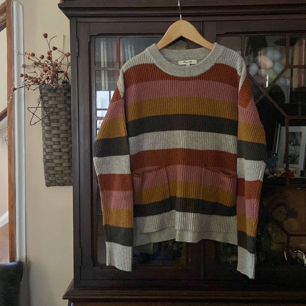 Madewell Walton Stripe Patch Sweater